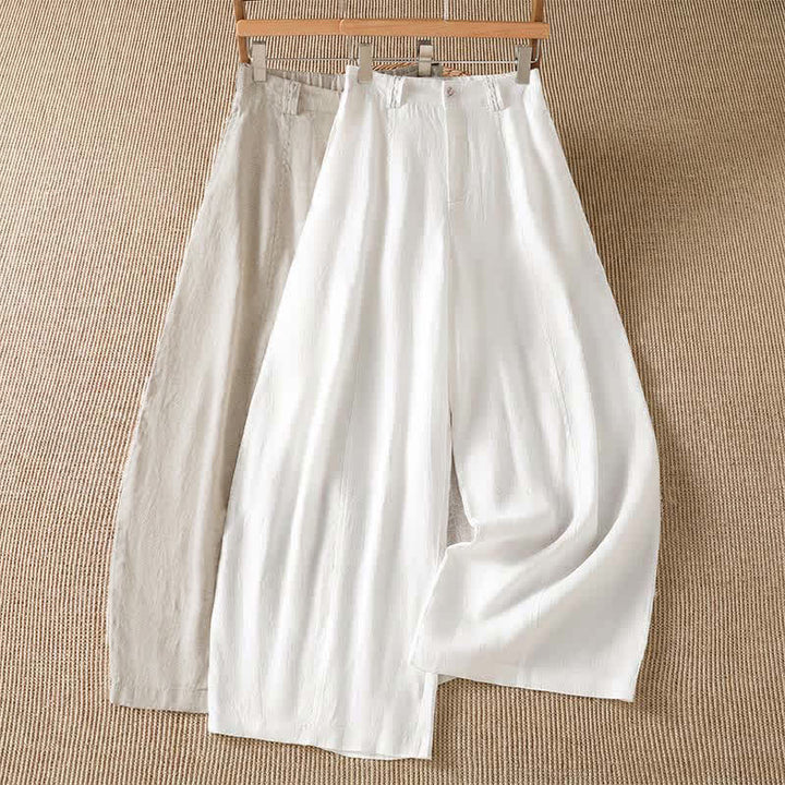 Buddha Stones Pantaloni casual primavera/estate a tinta unita con cerniera, modello alla caviglia, da donna a gamba larga con tasca. - image 16