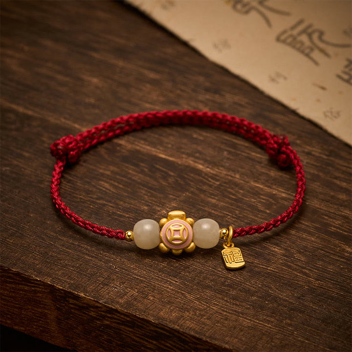 Buddha Stones Braccialetto di forza intrecciato a mano con cordino rosso tartaruga - image 13