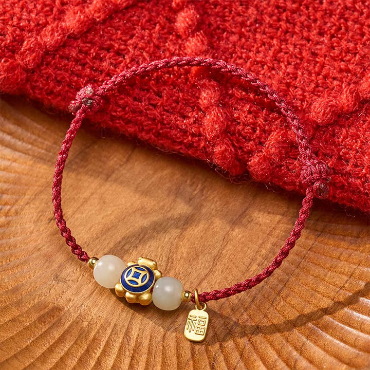 Buddha Stones Braccialetto di forza intrecciato a mano con cordino rosso tartaruga - image 20