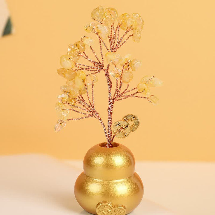 Buddha Stones Ciotola del tesoro a forma di lingotto d'oro, simbolo di buona fortuna e ricchezza da tavolo. - Zucca dell'albero di cristallo - image 1