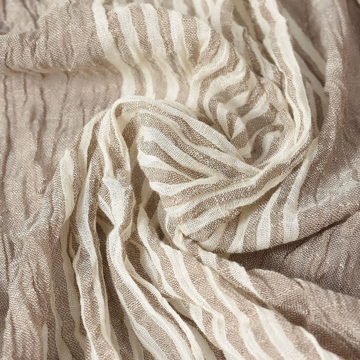 Sciarpa da uomo da viaggio con motivo a righe e blocchi di colore, con nappe, ispirata a Buddha Stones per primavera e autunno. - image 18