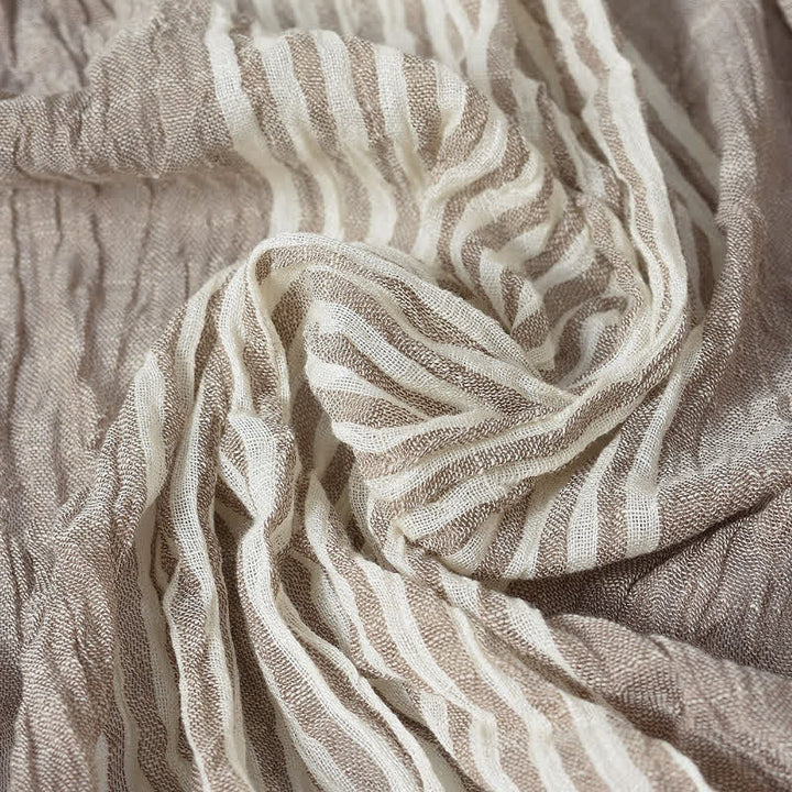 Sciarpa da uomo da viaggio con motivo a righe e blocchi di colore, con nappe, ispirata a Buddha Stones per primavera e autunno. - image 9