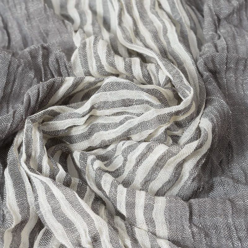 Sciarpa da uomo da viaggio con motivo a righe e blocchi di colore, con nappe, ispirata a Buddha Stones per primavera e autunno. - image 25