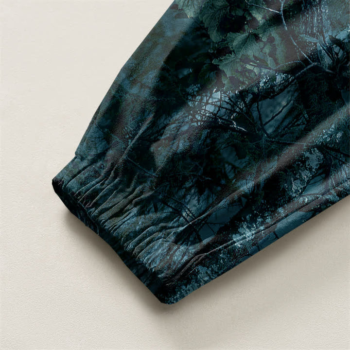 Buddha Stones Pantaloni harem da uomo in puro cotone con coulisse e tasche, fantasia mimetica effetto marmo. - image 10