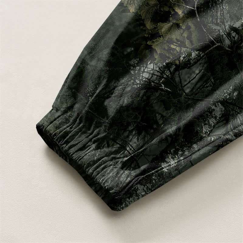 Buddha Stones Pantaloni harem da uomo in puro cotone con coulisse e tasche, fantasia mimetica effetto marmo. - image 16