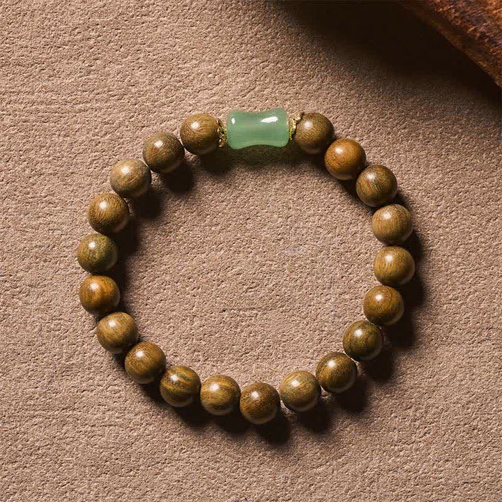 Buddha Stones Bracciale unisex in legno di ebano, sandalo verde con venature naturali. - image 11