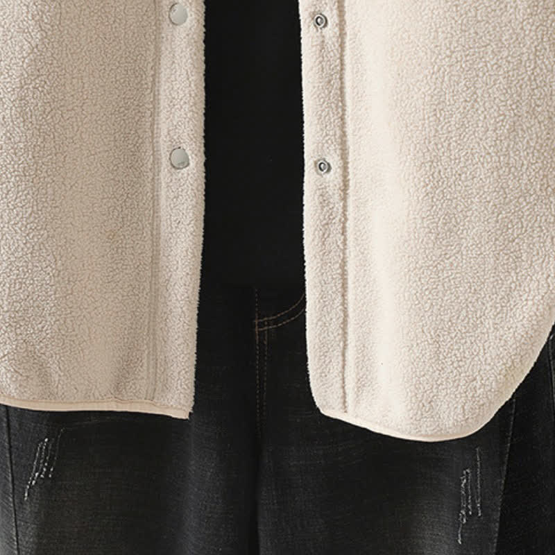 Buddha Stones Giacca invernale casual da donna con colletto alla coreana e tasche, stile Tang, tinta unita. - image 15