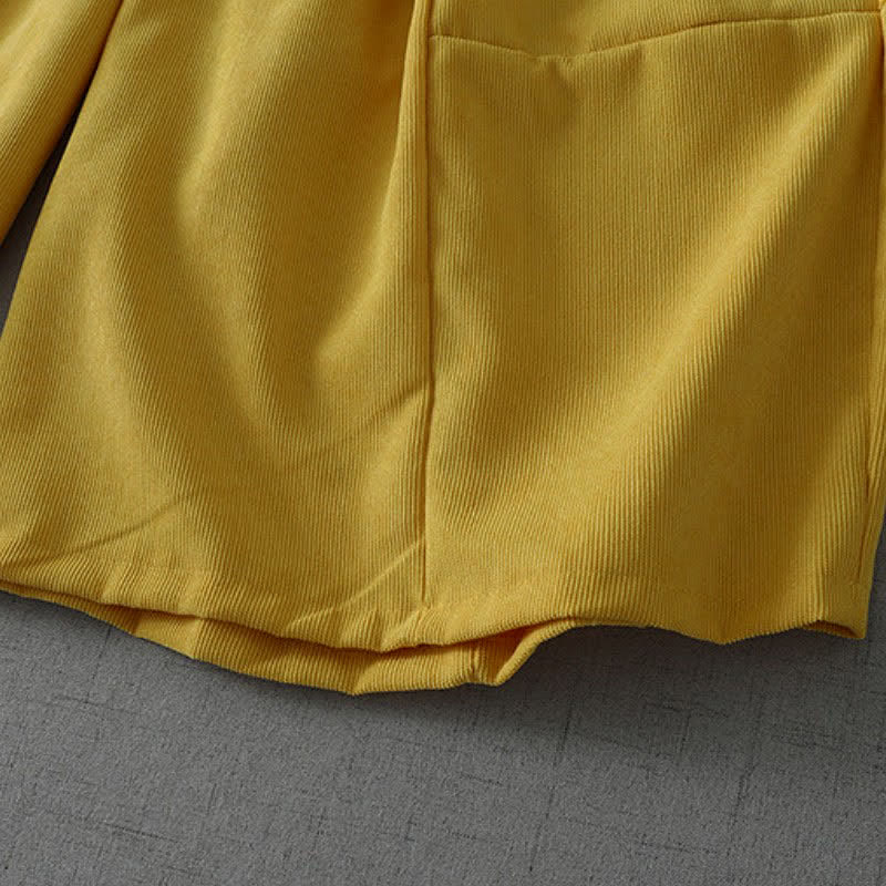 Buddha Stones Pantaloni capri da donna a gamba larga, comodi, con coulisse, tinta unita, per primavera/estate. Pantaloni casual estivi con tasca. - image 3