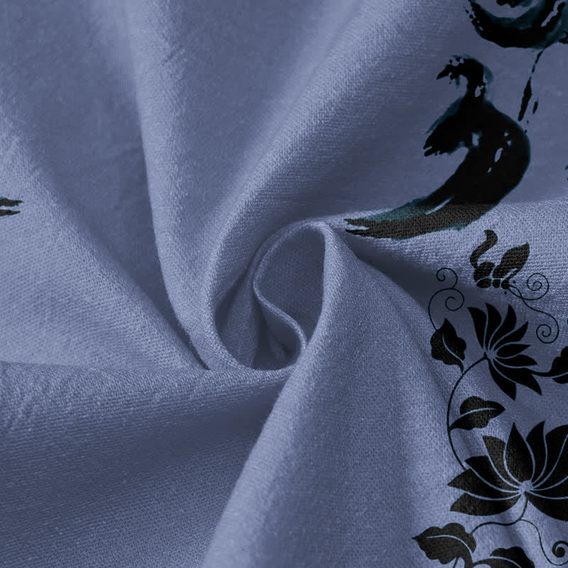 Buddha Stones Kimono da donna a maniche lunghe con scollo a V e allacciatura, in cotone stile boho con motivo floreale e bordo decorativo. - image 4