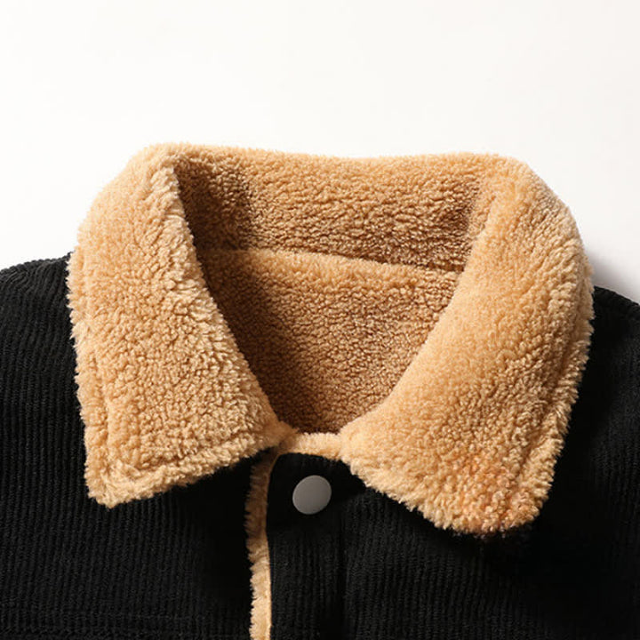 Buddha Stones Canotta da uomo in velluto a coste tinta unita, stile vintage, con bottoni, per autunno/inverno, con tasche. - image 3