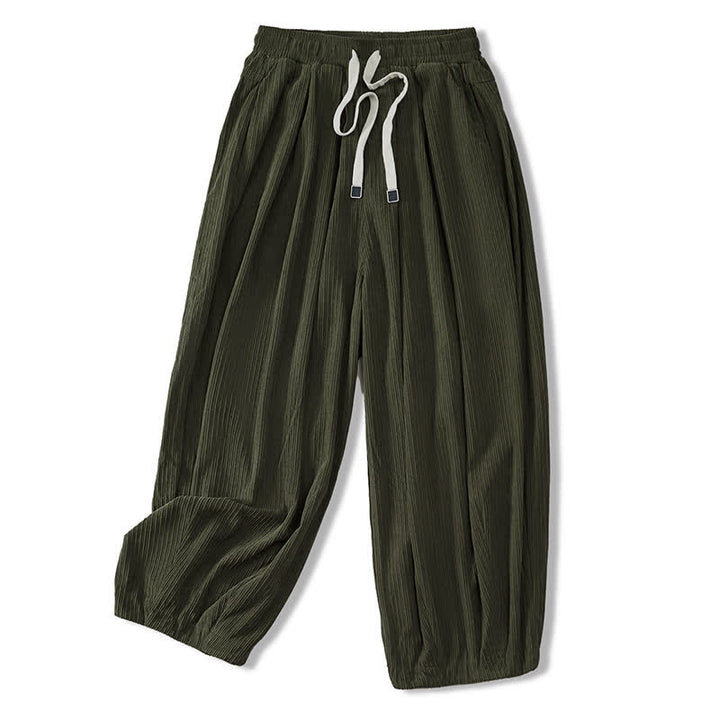Buddha Stones Pantaloni harem da uomo in velluto a coste, stile vintage, con coulisse, per autunno/inverno, casual, vintage, con tasche. - image 17