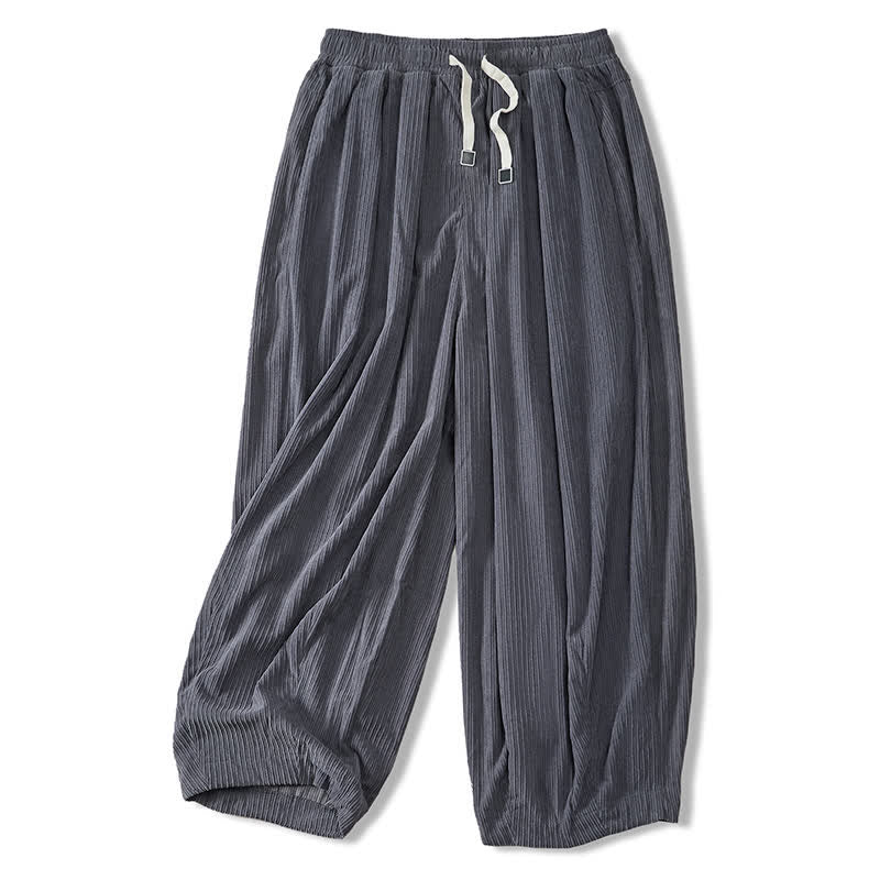 Buddha Stones Pantaloni harem da uomo in velluto a coste, stile vintage, con coulisse, per autunno/inverno, casual, vintage, con tasche. - image 4