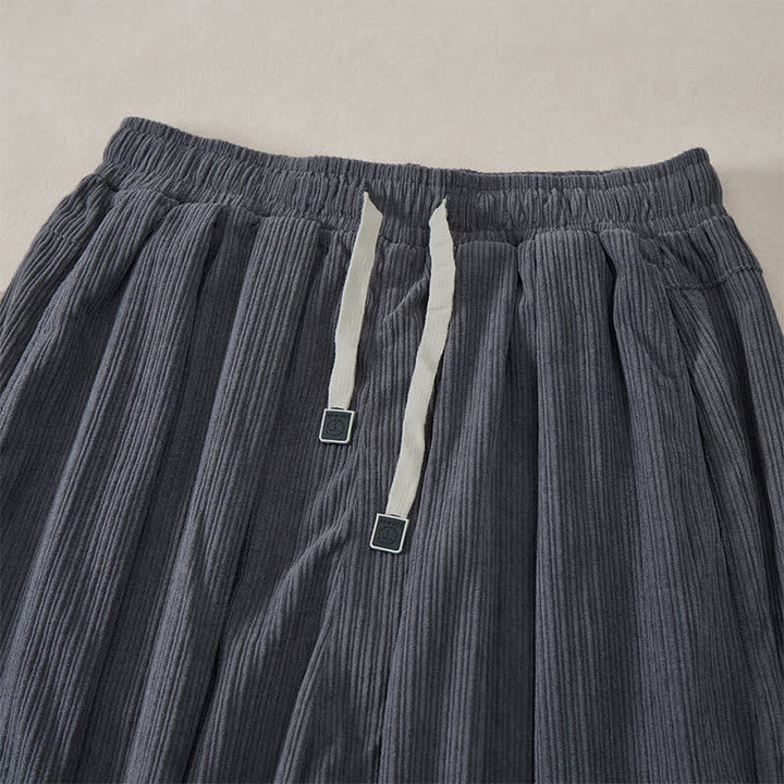 Buddha Stones Pantaloni harem da uomo in velluto a coste, stile vintage, con coulisse, per autunno/inverno, casual, vintage, con tasche. - image 7