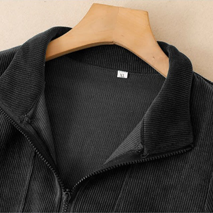 Buddha Stones Abito da donna a maniche lunghe in velluto a coste tinta unita, stile Tang, con cerniera a un quarto, per autunno/inverno, casual e con tasche. - image 14