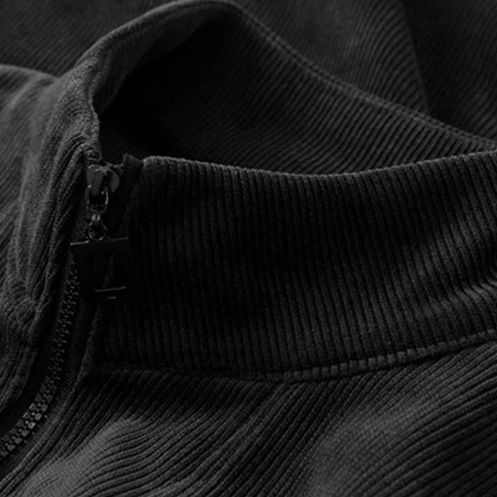 Buddha Stones Abito da donna a maniche lunghe in velluto a coste tinta unita, stile Tang, con cerniera a un quarto, per autunno/inverno, casual e con tasche. - image 15