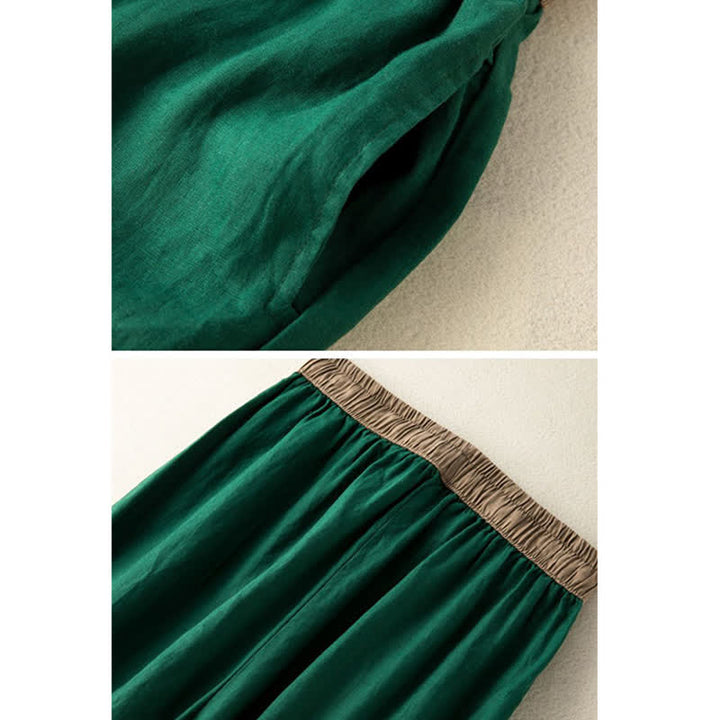 Pantaloni harem da donna in cotone con coulisse e tasche Buddha Stones - image 15