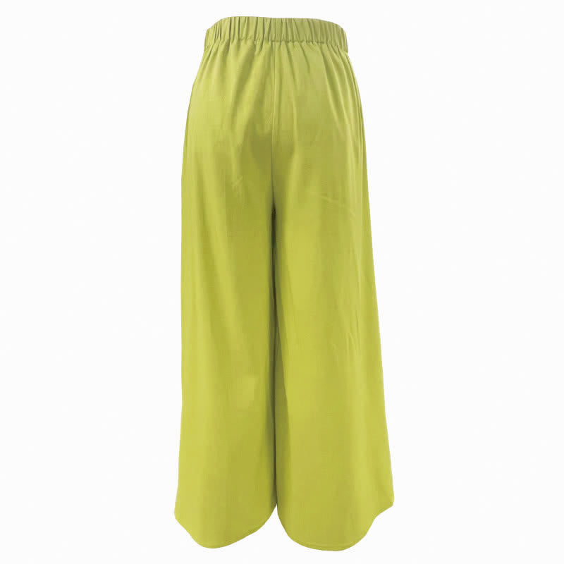 Pantaloni da donna a gamba larga con coulisse, stile retrò, con motivo Buddha Stones, perfetti per la primavera, casual e con tasche. - image 7