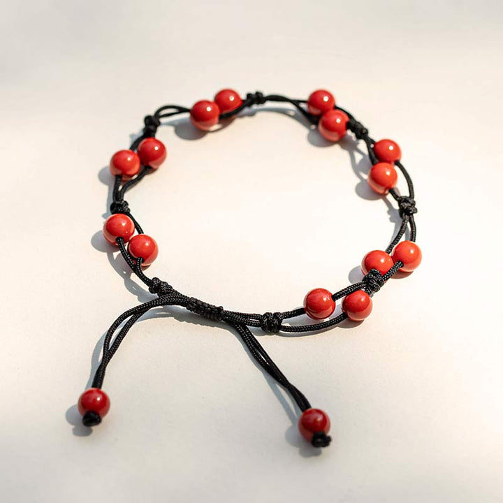 Bracciale Buddha Stones Agata Rossa Agata Muschiata Cinabro Calma