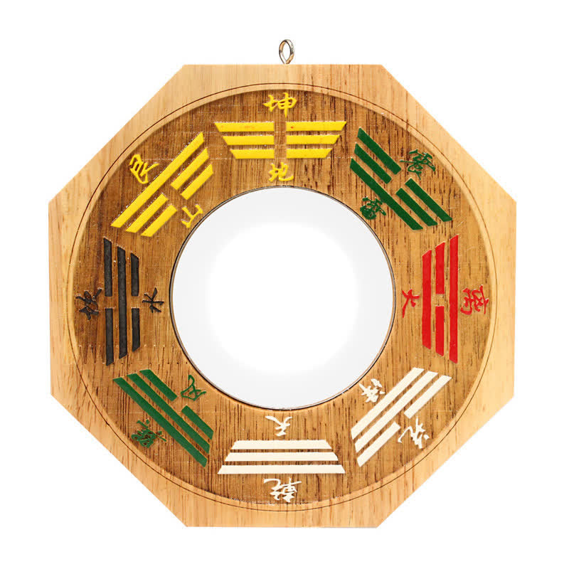 Feng Shui Bagua Mappa Peach Wood Balance Energy Map Specchio - Specchio convesso Bagua Map - 15,5 cm - image 4