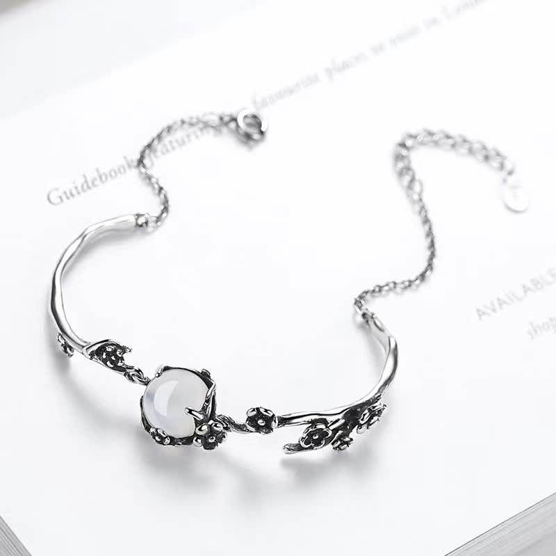 Braccialetto positivo Buddha Stones Plum Blossom Chalcedony