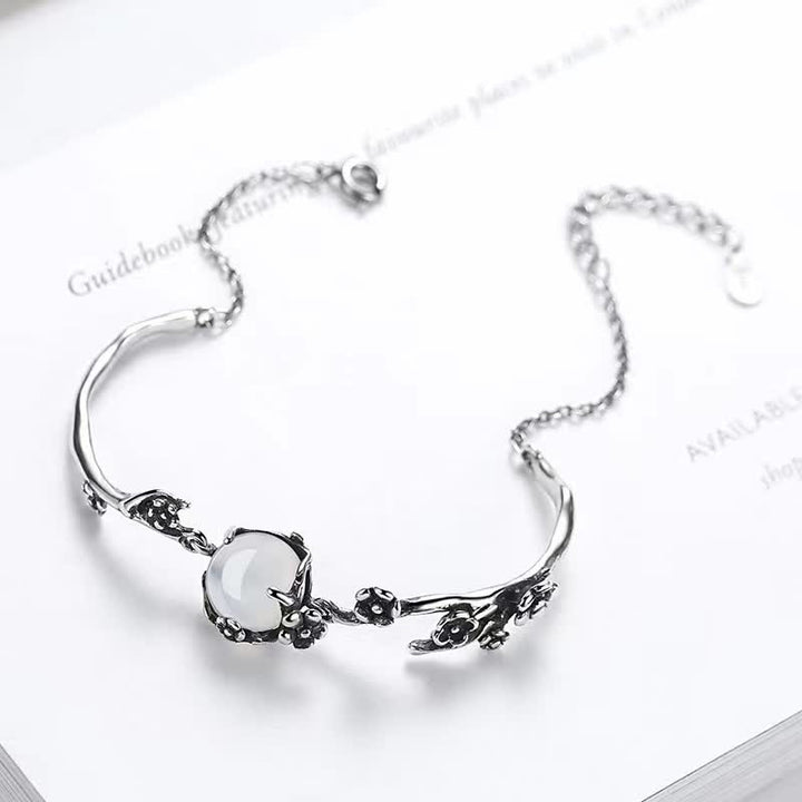 Braccialetto positivo Buddha Stones Plum Blossom Chalcedony