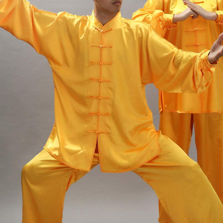 Buddha Stones Modello semplice Meditazione Preghiera Spirituale Zen Tai Chi Qigong Pratica Set di abbigliamento unisex - Oro - 3XL- ADATTO A USA/ UK/AU/ EU- 2XL - image 29