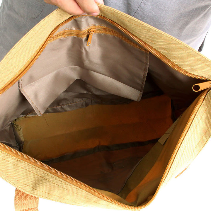 Borsa a tracolla in tela con motivo ricamato di loto per la pratica della mente spirituale