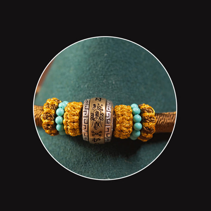 Bracciale intrecciato con amuleto Buddha Stones fatto a mano con nodo di King Kong, protezione dalla fortuna - image 11