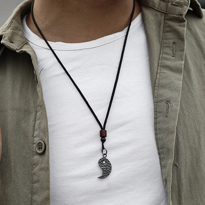 Collana con ciondolo in argento sterling 990 Buddha Stones, equilibrio Yin Yang e armonia - image 6