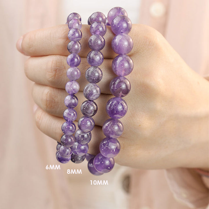 Buddha Stones Bracciale di purificazione in ametista