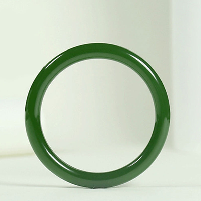 Braccialetto Buddha Stones Cyan Jade Longevity Blessing Bangle - image 5