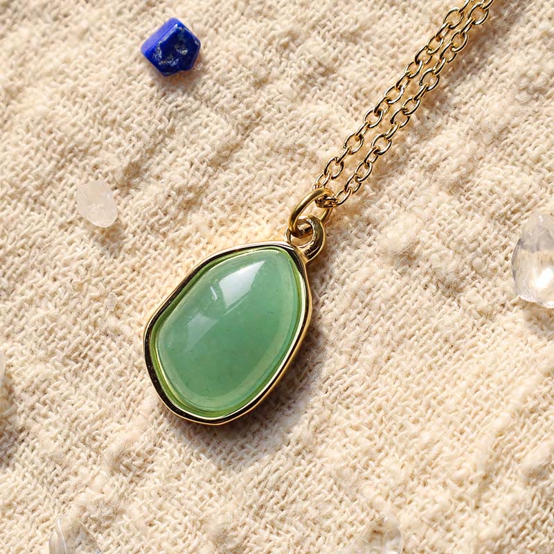 Collana con ciondolo di benedizione in quarzo rosa, ametista, avventurina verde naturale Buddha Stones