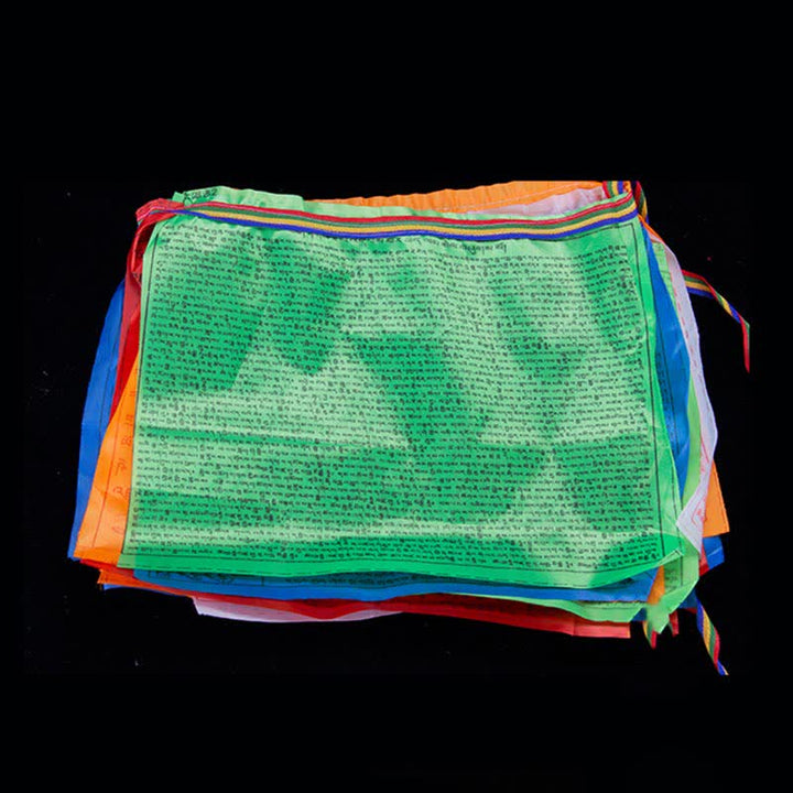 Bandiere di preghiera tibetane a 5 colori con simbolo del cavallo del vento, per esterni, 20 pezzi - image 11