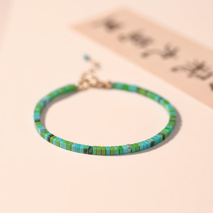 Bracciale a catena con perline turchesi e forza dell'amicizia