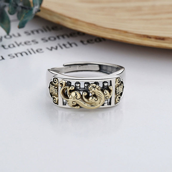 Anello regolabile Buddha Stones 925 Sterling Silver PiXiu Luck Wealth - image 2