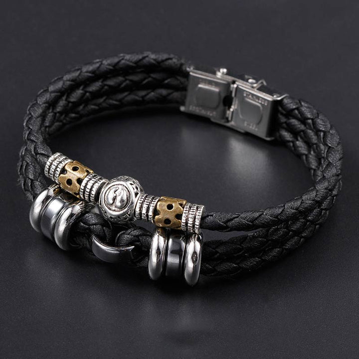 Braccialetto di protezione in ematite con le 12 costellazioni dello zodiaco Buddha Stones