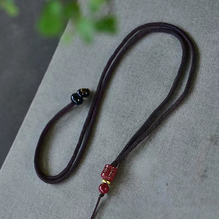 Buddha Stones Koi Fish Peace Buckle Rame Ricchezza Fortuna Collana Pendente