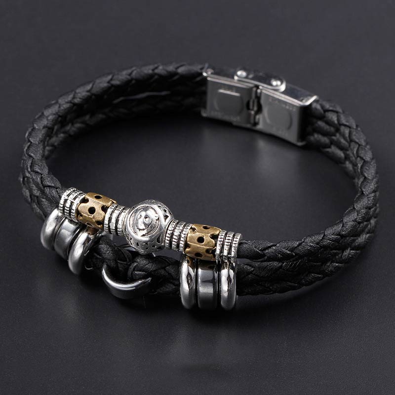 Braccialetto di protezione in ematite con le 12 costellazioni dello zodiaco Buddha Stones