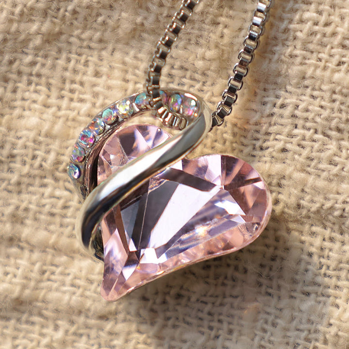 Collana con ciondolo con energia curativa, pietra portafortuna del cuore Buddha Stones d'amore