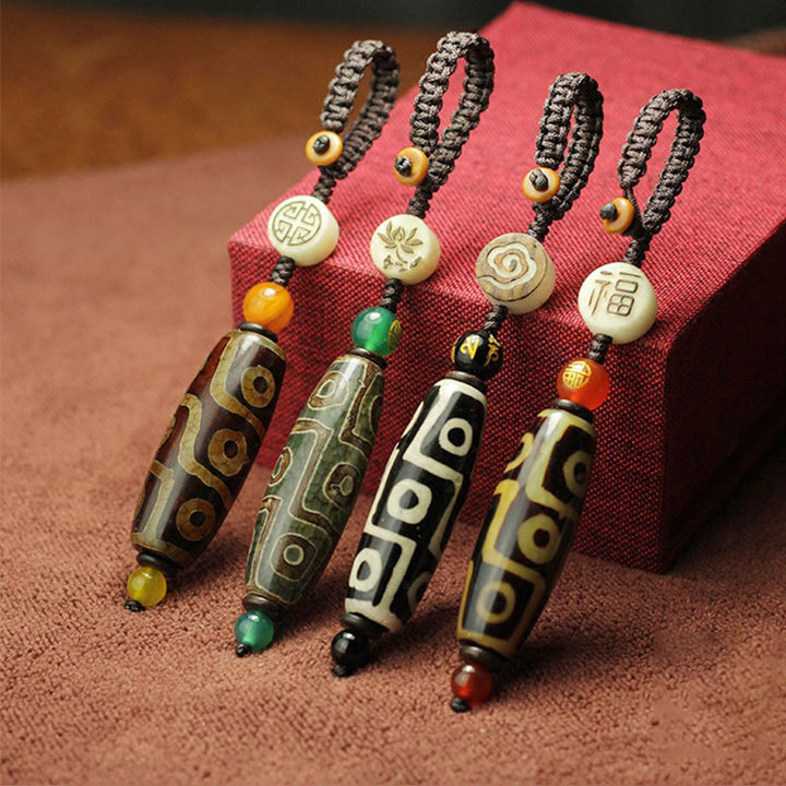 Buddha Stones Tibetano Nove Occhi Dzi Bead Decorazione della Ricchezza - image 0