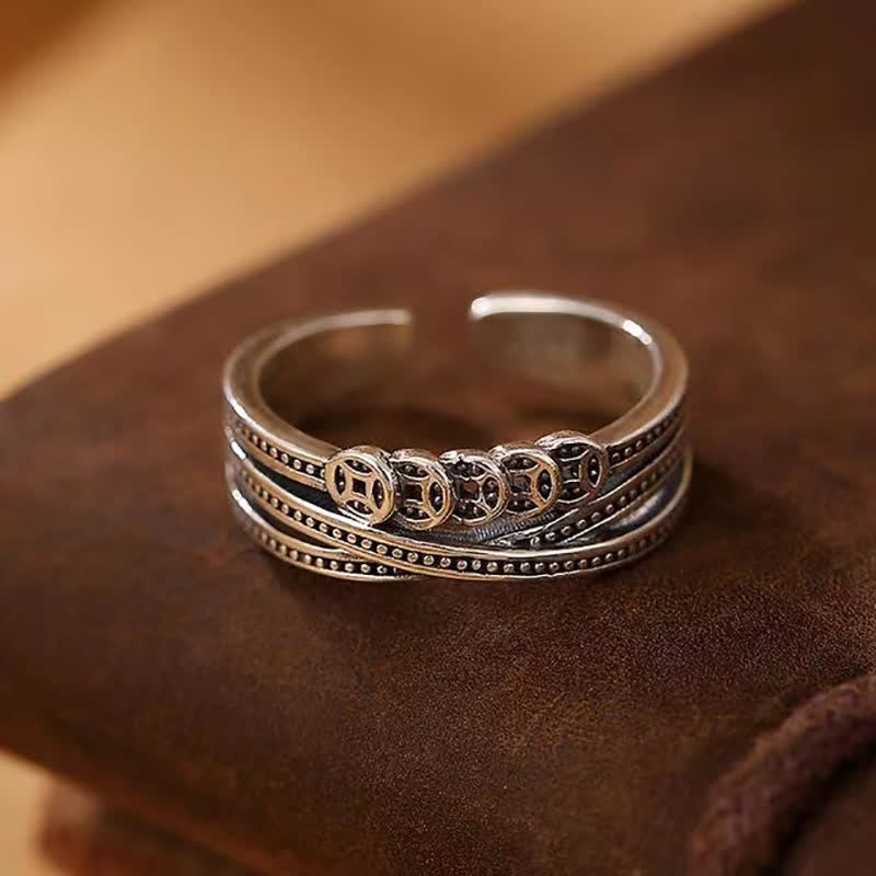 Anello portafortuna con moneta di rame