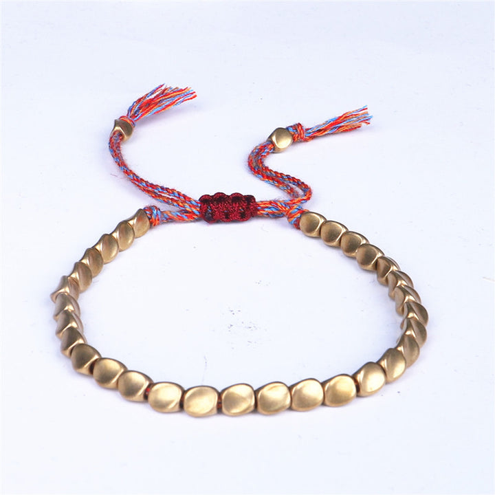 Braccialetto portafortuna con perline di rame tibetano Buddha Stones - Opaco - image 9