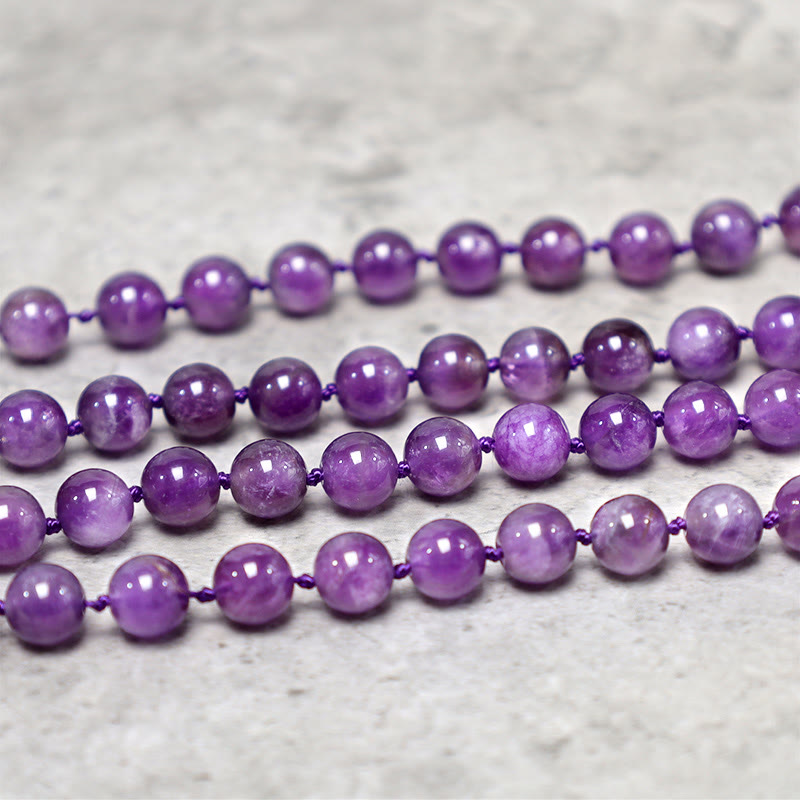 Buddha Stones Collana di perle tibetane 108 Mala, collana di perle di preghiera per meditazione yoga - image 2