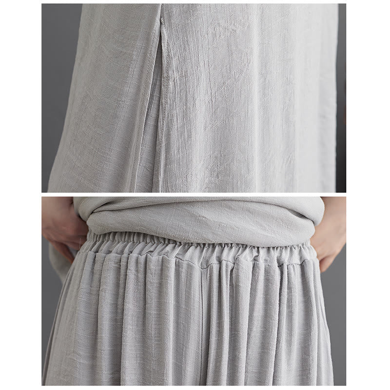 Set di abbigliamento da donna Buddha Stones dal motivo semplice per meditazione, preghiera, pratica spirituale Zen e yoga. - image 6