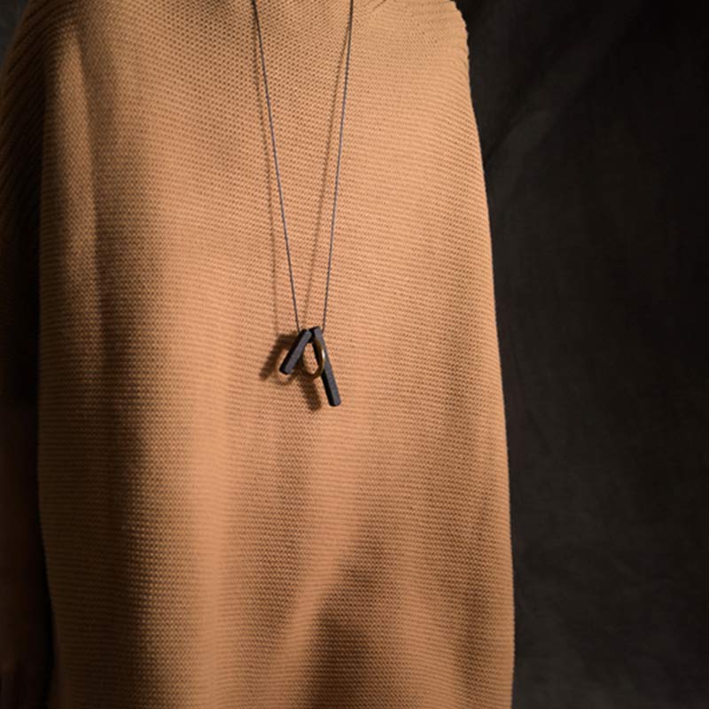 Collana con ciondolo in legno di ebano e cerchio zen Buddha Stones , illuminazione - image 2
