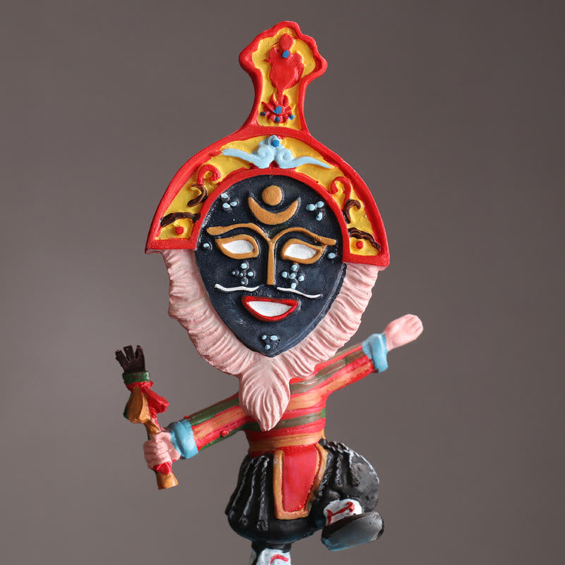 Buddha Stones Tibetan Opera Maschera Viso Marionetta Casa Ufficio Auto Decorazione Ornamento