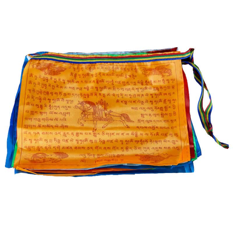 Bandiere di preghiera tibetane a 5 colori con simbolo del cavallo del vento, per esterni, 20 pezzi - image 19