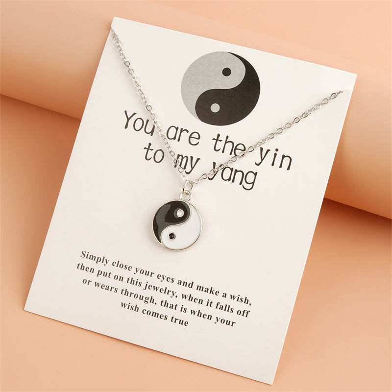 Buddha Stones Collana con ciondolo Yin Yang Armonia Equilibrio 2 pezzi - SIMBOLO YIN YANG (Equilibrio ♥ Armonia) - image 0