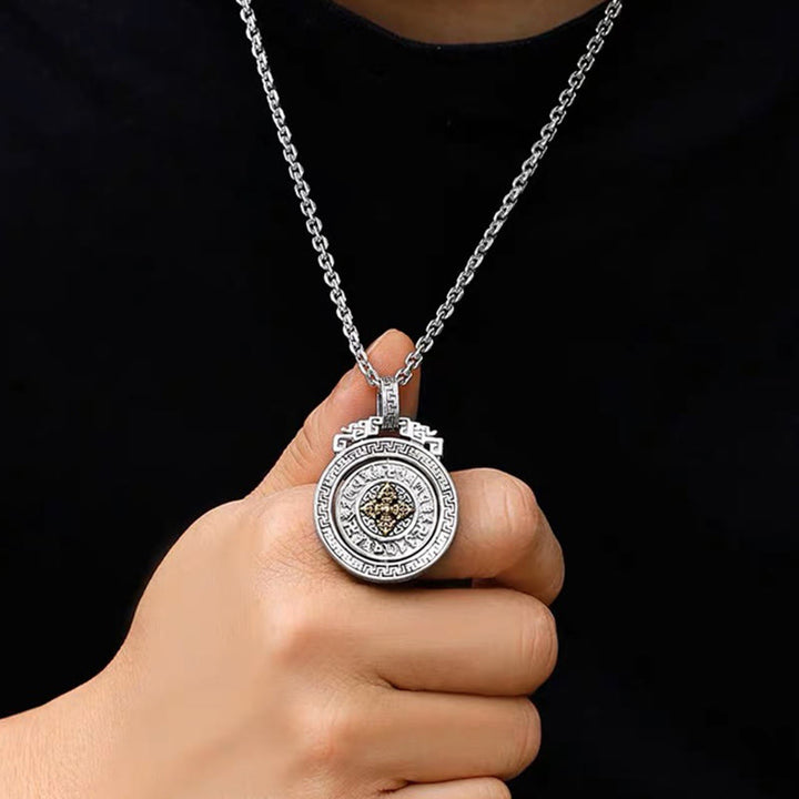 Buddha Stones Tibetano Om Mani Padme Hum Doppio Dorje Vajra Rotante Purezza Collana Pendente Pace - image 13