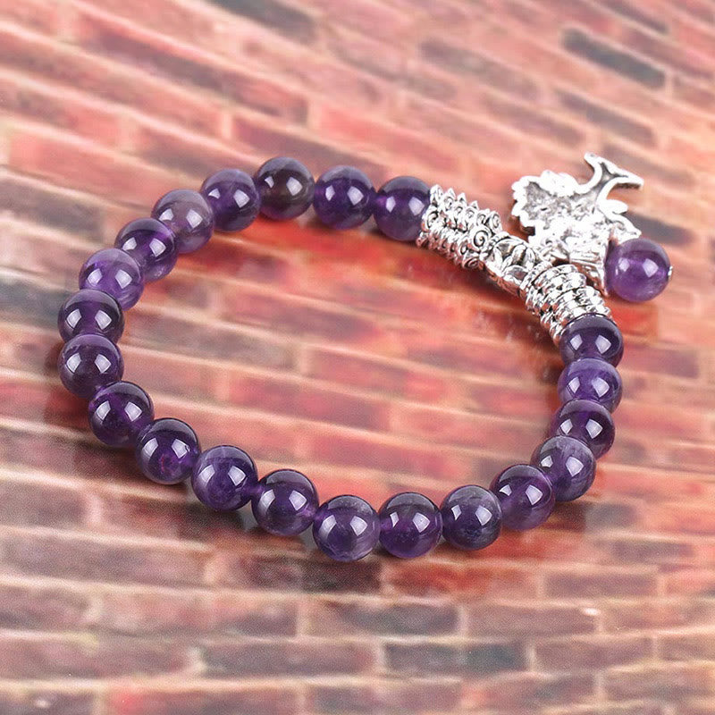 Braccialetto elastico portafortuna con albero della vita in pietra preziosa naturale Buddha Stones